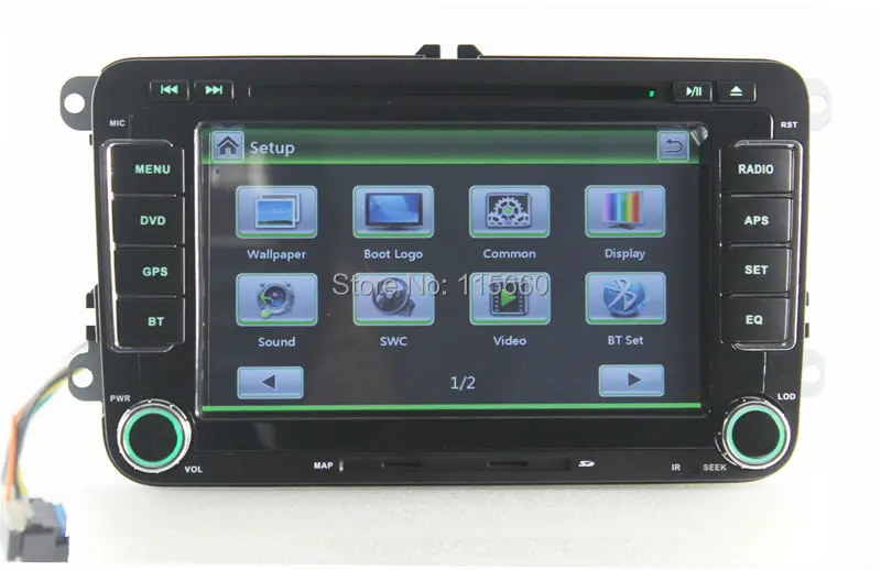 Car DVD for VW volkswagen Skoda with Green light 11
