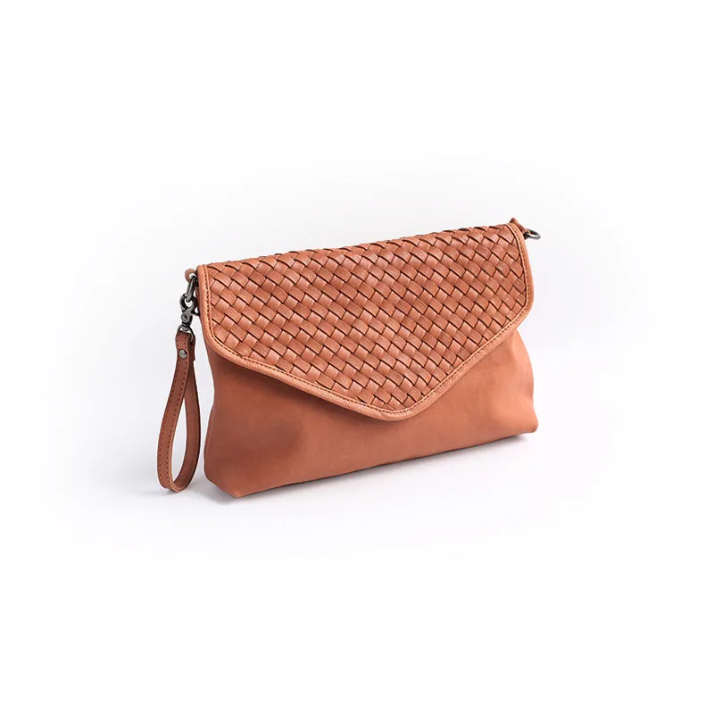 

Vendange original literary and art retro bag knitting genuine leather handmade messenger bag 2456