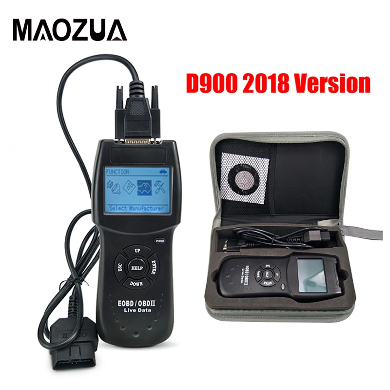 2018 версия Универсальный D900 OBD2 сканер двигателя автомобиля OBD II считыватель кодов
