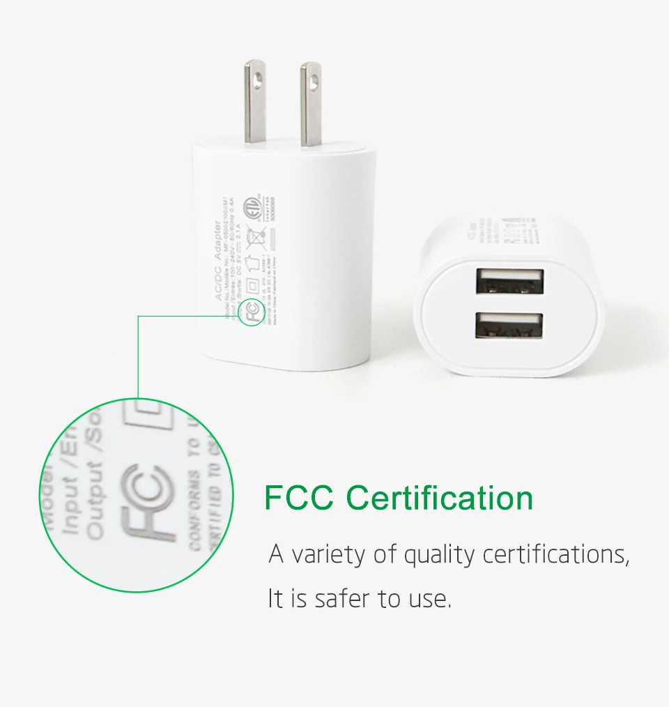 1PC US Adapter 5V2.1A Dual USB Charger For Smart Mobile Phone Charging ACDC Adaptor Travel in Japan Thailand Canada Mexico (7)