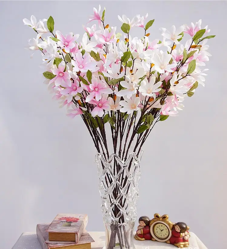90cm Long Artificial flowers for decoration magnolia fake flowers
