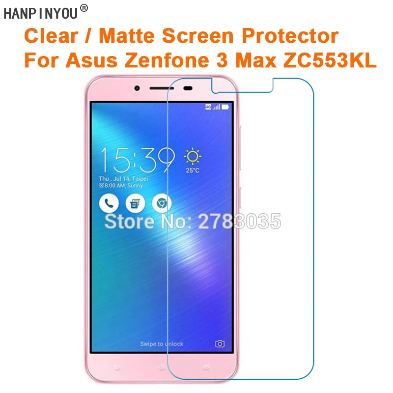 

For Asus ZenFone 3 Max ZC553KL 5.5" Clear Glossy / Anti-Glare Matte Screen Protector Protective Film Guard (Not Tempered Glass)