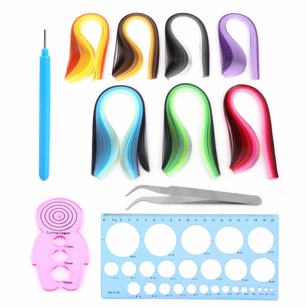 Buy 1 Set Quilling Paper Rolling Kit Slotted Tools