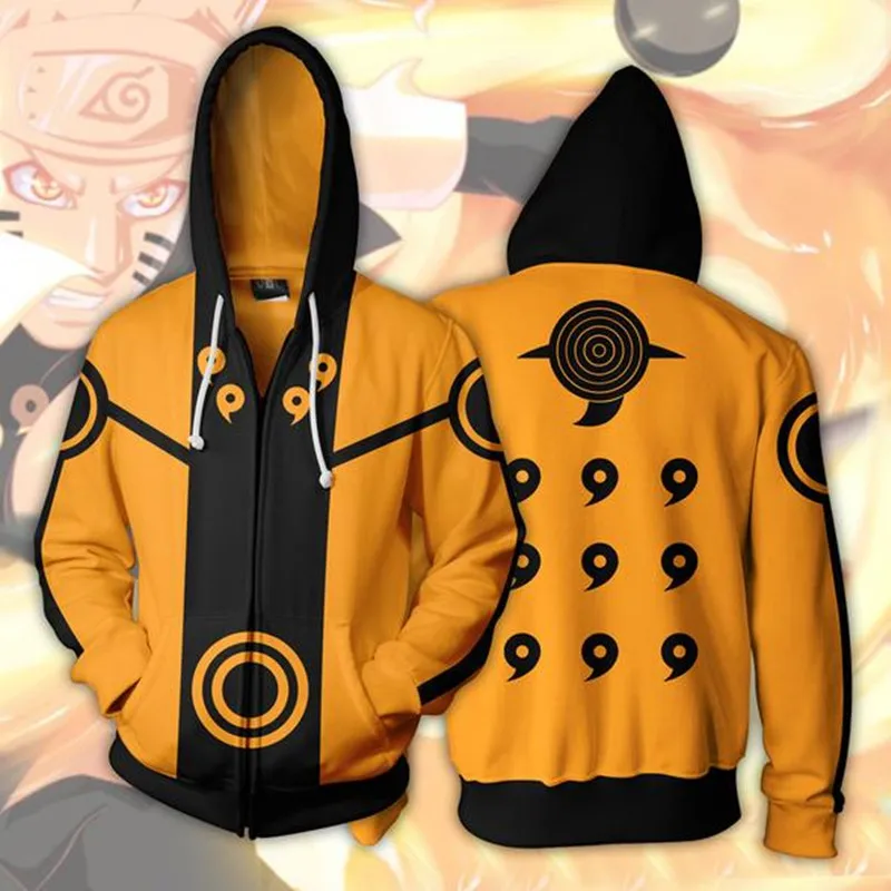

Casual Japanese Anime Naruto Hoodie Hoodies 3D Zipper Sweatshirt Man Oversized Sweatshirts Men Sweat Homme Clothing Drop Ship