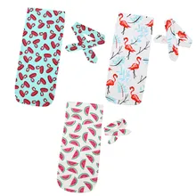 2 шт. Детские Цветочные хлопковые пеленки пеленать одеяло для сна мешок хлопчатобумажное одеяльце