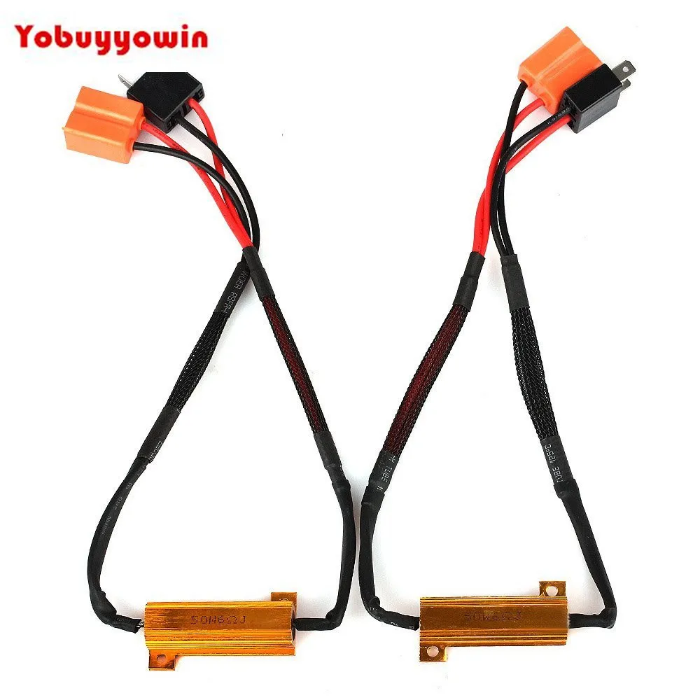 2pcs H7 Load Resistor LED Headlight Fog light Anti Flicker Warning