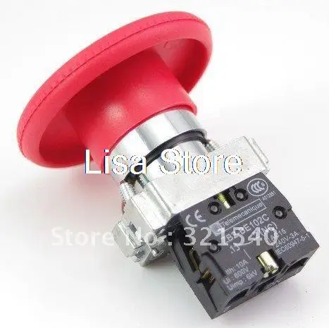 

XB2BS642C Turn to Release 1N/C Red Emergency Stop Mushroom Push button Replace Telemecanique