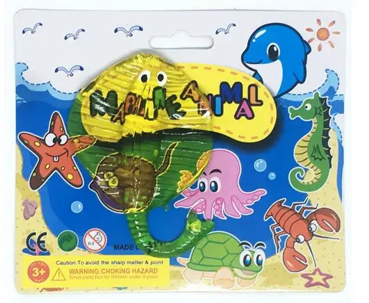 100pcs April Du TPR Soft Material Decompression Starfish Octopus Shark Toy Sticky Marine Animal Toys For Children'day Promotiona