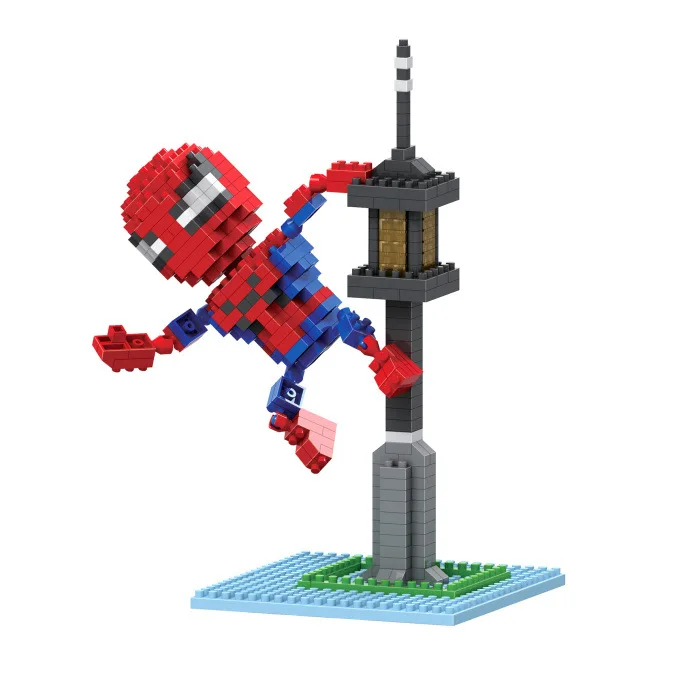 BOB Super Hero Mini Blocks Spiderman Nanoblocks Ir...