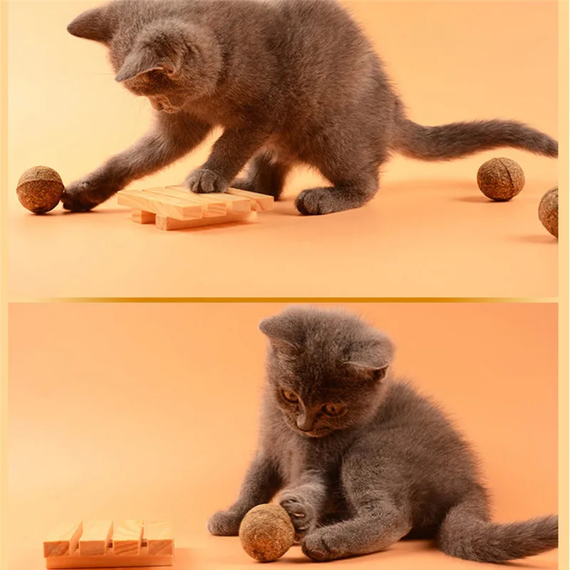 

ZOLLOR 2019 Newest Pet Cat 100% Natural Catnip Treat Ball Favor Home Chasing Toys Healthy Safe Edible Treating 30g high quality