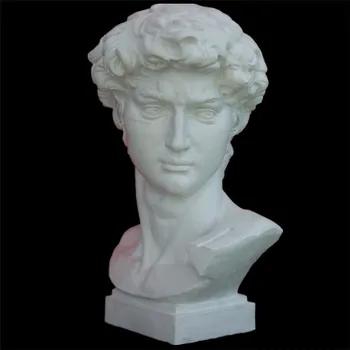 

David Bust Statue Michelangelo Buonarroti Resin Craftwork TV Cabinet Soft Furnishings Living Room Decoration Gift 60cm L2179