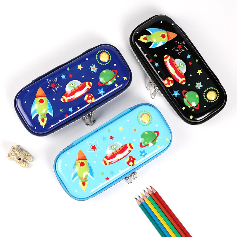 

TOPSTHINK Kids Magic spacecraft pattern pencil pouch simple Interior pencil case cool multi-function pencil case