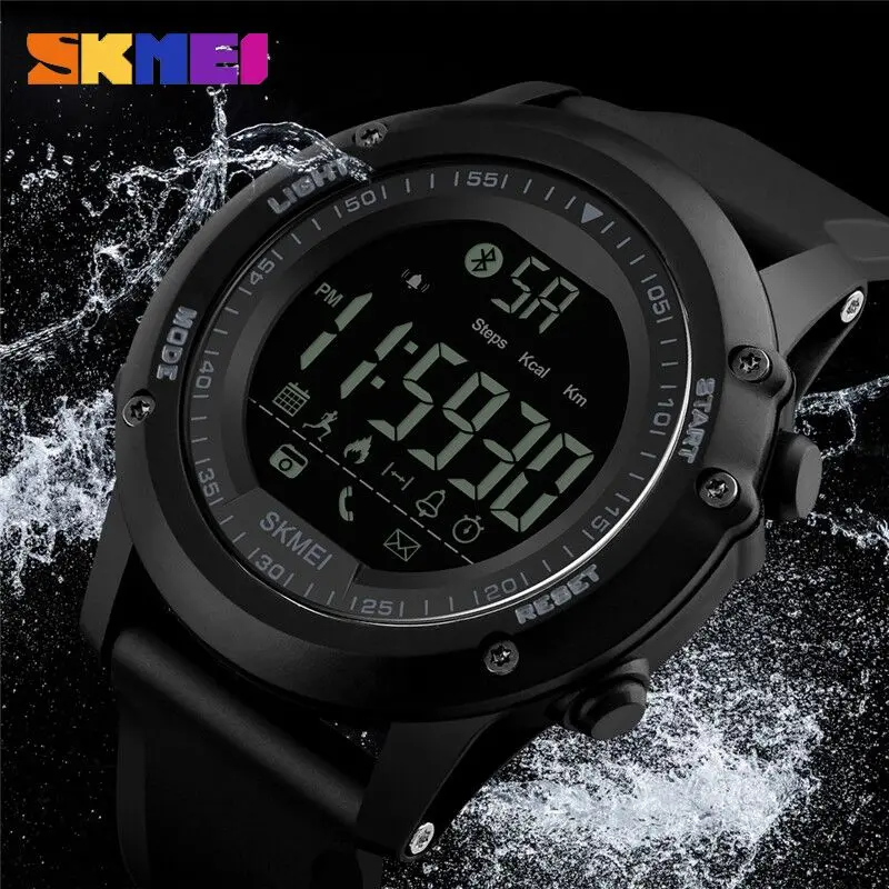 

SKMEI Fashion Smart Watch Men Pedometer Waterproof Digital Wristwatches Remote Camera Calorie Bluetooth Watch Relogio Masculino