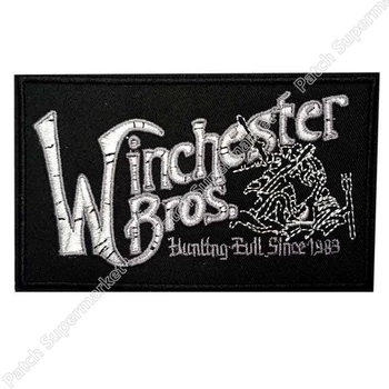 

5" BIG Supernatural Winchester Brothers Logo TV MOVIE SERIES EMBROIDERED Iron On Patch TRANSFER Badge Gift Favor