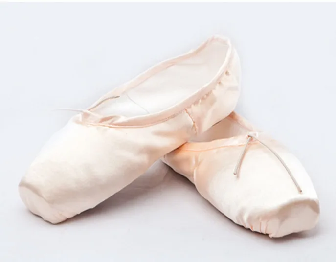 Satin pointe only Балетки для взрослых; Танцевальная обувь; Женская Профессиональная обувь с лентами - Цвет: Satin pointe only