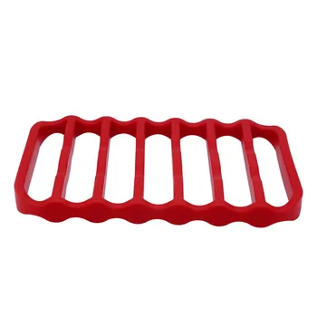 

Fast Shipping Kitchen Gadgets Rectangle Silicone Roasting Rack Cook Trivet Oven Baking Rack For Cooking Steam Drop Shipping