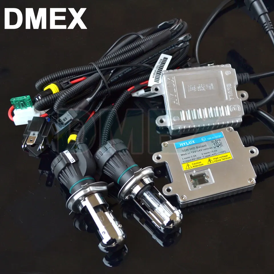 DMEX 1 набор 12V 24V 35W Быстрый старт Быстрый Яркий комплект ксеноновых фар, Высокопрочная конструкция H4 H13 9004 9007 Биксеноновые 4300K 5000K 6000K 8000K HID Xenon Kit(набор для ксенона