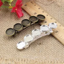 Подходят 12 мм кабошоны металлические шпильки пустые Кабошон Настройки заколки для волос аксессуары для DIY аксессуары 10 шт./лот K05110