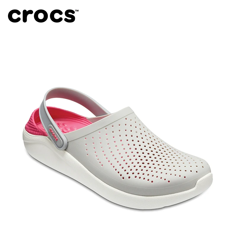 CROCS LiteRide Clog Black Red Sports Sandals for Men Outdoor Beach Sandals Women Light Footwear Quick Dry Crocs-shoes