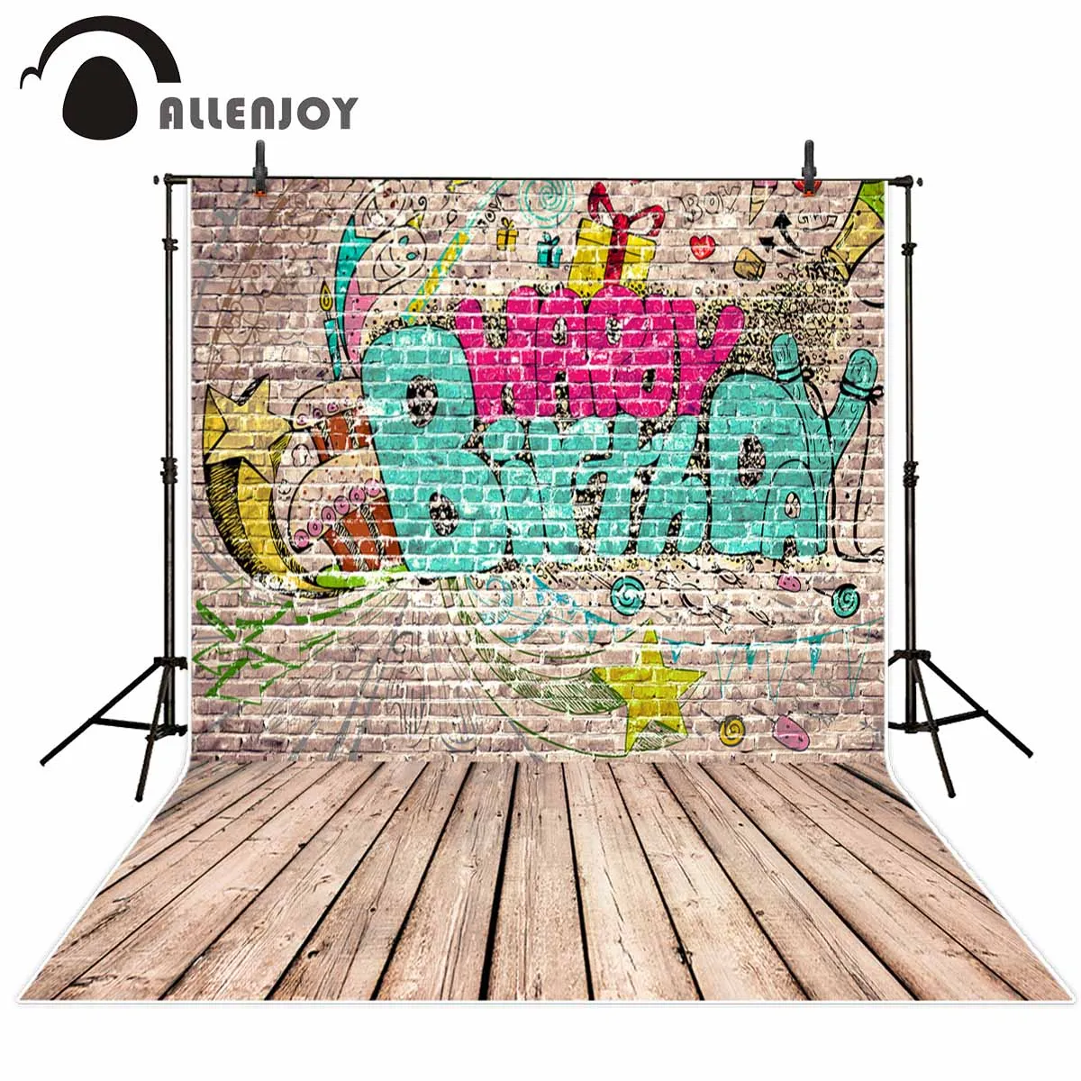 Allenjoy фон для фотосъемки магазин Граффити стена тема с днем рождения и милый узор