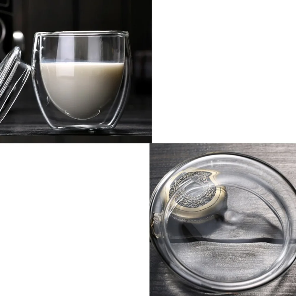 Термостойкие двойными стенками Изолированные стеклянные кружки эспрессо кофе латте стекла es/виски/кофейная чашка/чайная кружка