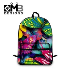 Colorful-Butterflies New Colorful Casual Butterfly Print School Bag For Girls Canvas Women Travel Bookbag Middle Student Schoolbag Mochila Kids