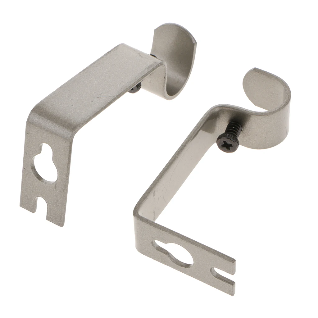 2Pieces Curtain Rod Wall Bracket Holder for 0.62 inch Rod,Durable,includes mounting screws