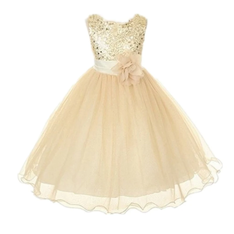 golden colour dress for baby girl