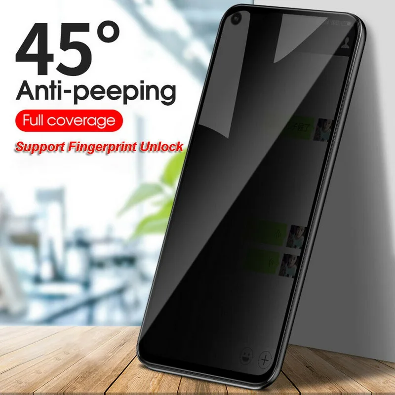 

9H Tempered Glass Screen Protector For Huawei P30 Mate 20 Pro With Privacy Full Protection Film Cover