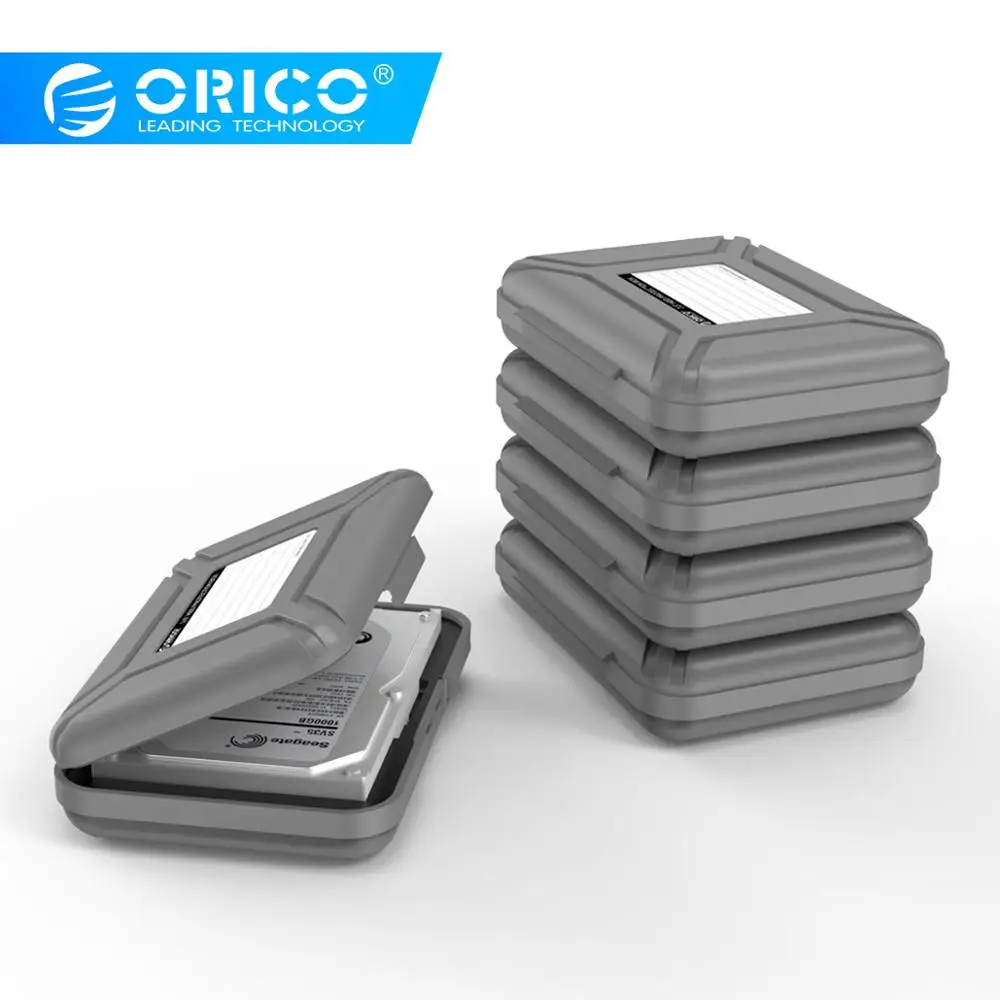 

ORICO 5 Bay 3.5 inch Protective Box / Storage Case for Hard Drive(HDD) or SDD with Waterproof Function- 5PCS/LOT