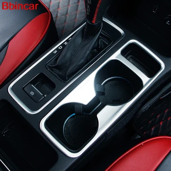 

Bbincar ABS Chrome Back Rear Seat Water Cup Holder Frame Matte Internal Car Styling Trim Stickers For Ford Kuga Escape 2017