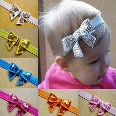 New Sequin Bowknot for Headband Hair Band Bow Accessory Headwear Girls Hair Accessories
