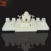 17 шт Набор бежевые украшения из замши дисплей ожерелье витрина, демонстрационный аксессуар с бюст-манекен