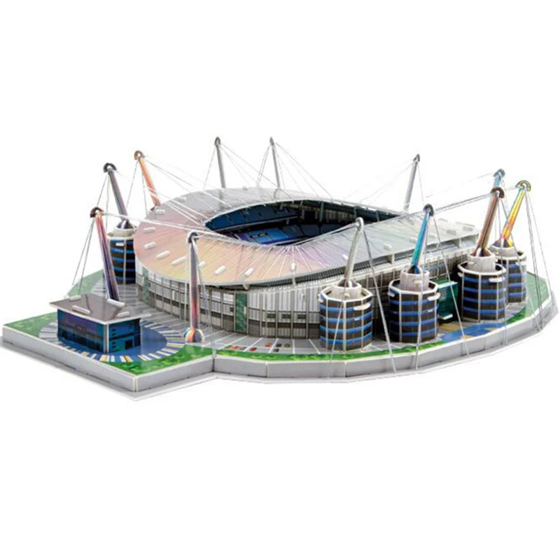 

Classic Jigsaw 3D Puzzle Architecture England City of Manchester Etihad Football Stadiums Toys Scale Models Sets Building Paper