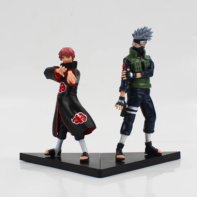 

2pcs/lot 16-18cm Anime Naruto Shippuden Hatake Kakashi VS Sasori PVC Action Figures Model Collectible Toys Doll