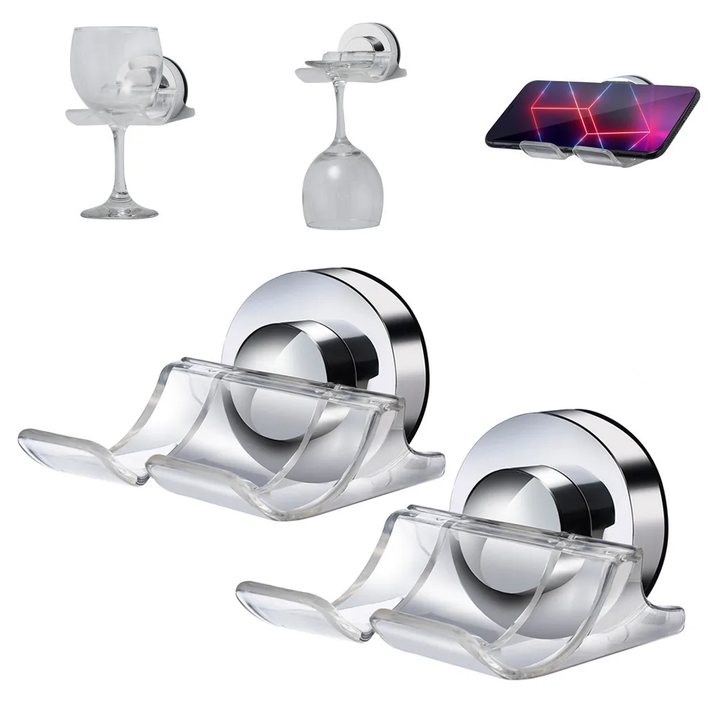 

Dropshipping Bath & Shower Suction Cupholder 2Pcs Wine Sucker Cup Holder Phone,Shaver Shelf