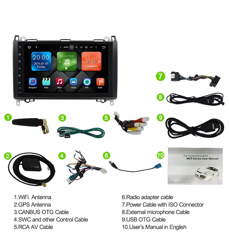 Discount Eunavi 2 Din 4 Core Android 9.0 Car radio stereo 2G RAM GPS NAVI for voor Benz B200 Een B Klasse B200 W169 W245 W639 W906 WIFI 26