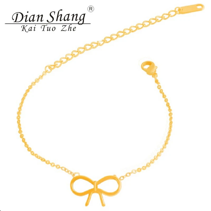 

DIANSHANGKAITUOZHE 10Piece Gold Vintage Bownot Bracelets For Women Girls Cute Hand Chain Knot Femme Bracelets & Bangles Bff