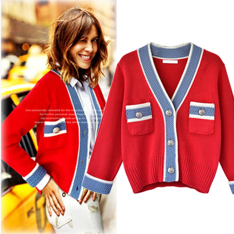 big button short cardigan