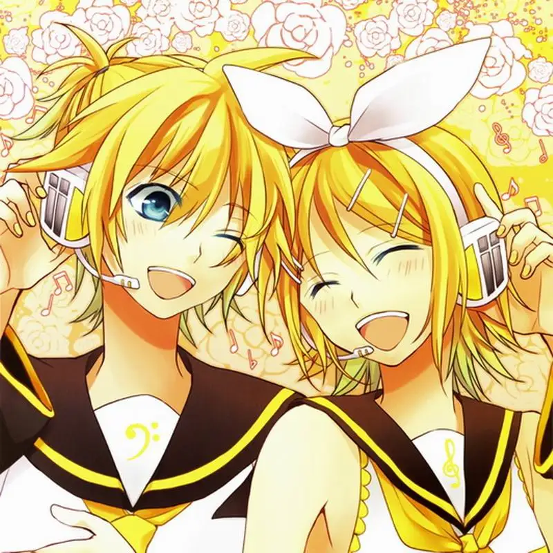 

Oct. Home Textile VOCALOID2 Anime Kagamine Rin Len One-sided Two-sided Polyester Square Pillow Case Hot Sale Gift New #41425