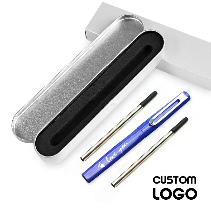 1pcs High Grade New Design Company Logo Gift Ideas Laser Engraved Metal Pens Customized With Your Logo and Web Url And Contacts add contacts for outlook 1 6