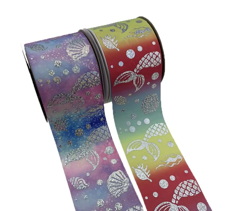 

75 mm foil ribbon 3 inch ribbon holographic ribbon