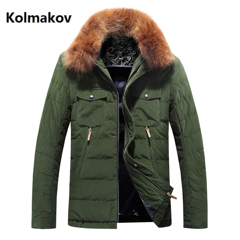 2018 зимняя куртка-пуховик высокого качества, мужская куртка-парка, Мужская Вельветовая теплая утепленная куртка-пуховик на 90% белом утином