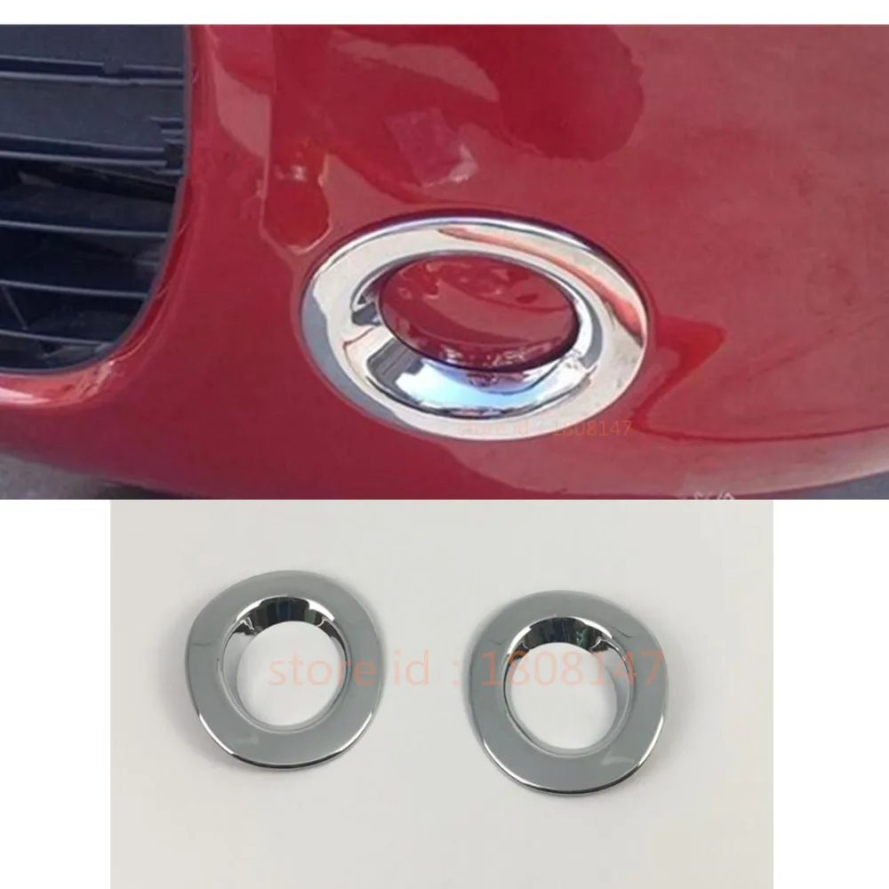 

For Nissan March 2011-2017 car Styling cover detector ABS Chrome front head fog Light Lamp Trim frame moulding 2pcs