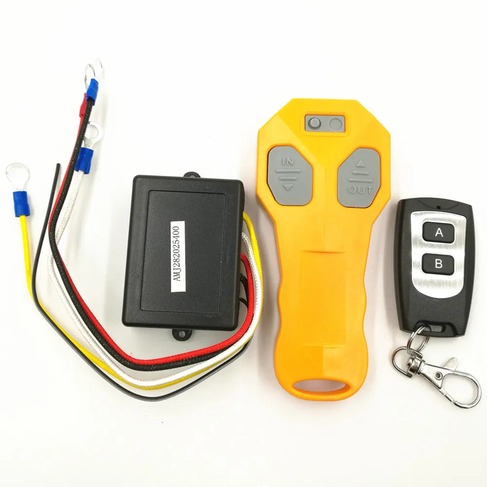 12V 50ft Wireless Winch Remote Control Set Kit With Key Fob for Jeep