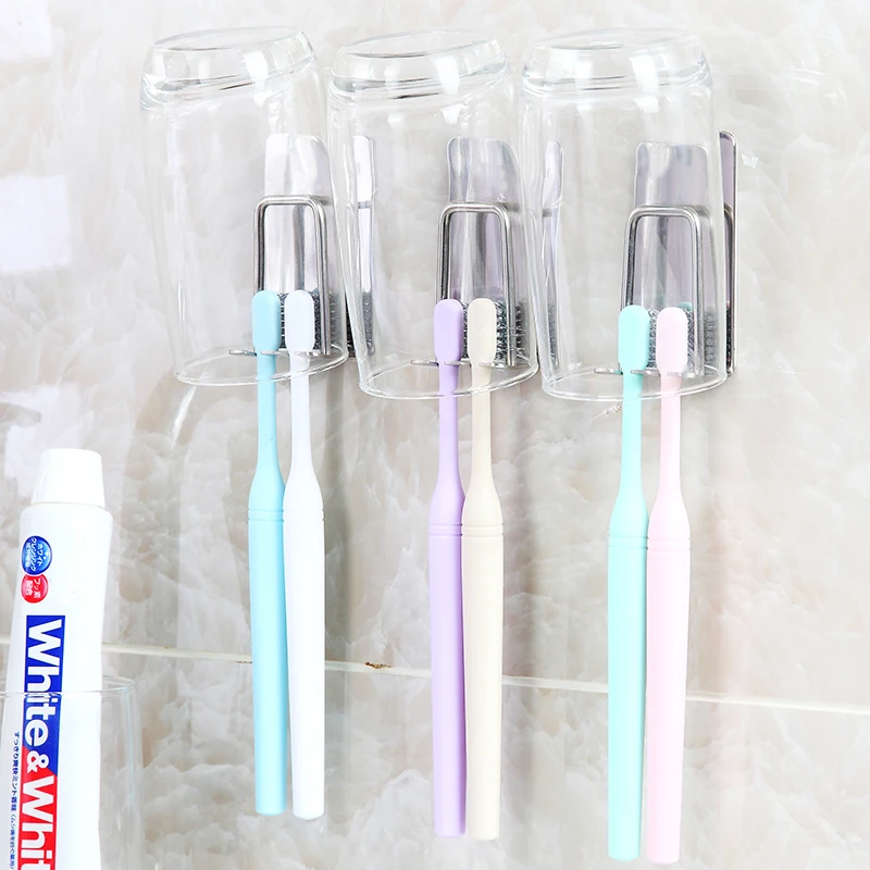 

Creative Stainless Steel Wall Mount Toothbrush Holder Toothpaste Holders bathroom accessories organizer Bathroom products set