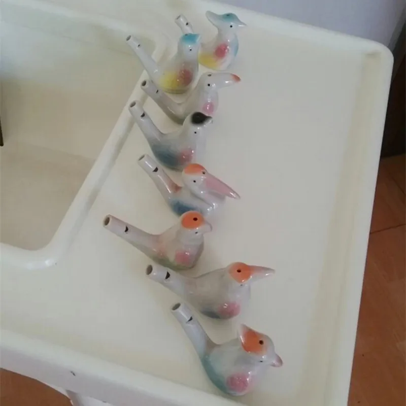 الرسم الملون المياه الطيور صافرة bathtime الموسيقية لعبة للطفل التعلم المبكر تربية الأطفال هدية لعبة موسيقية