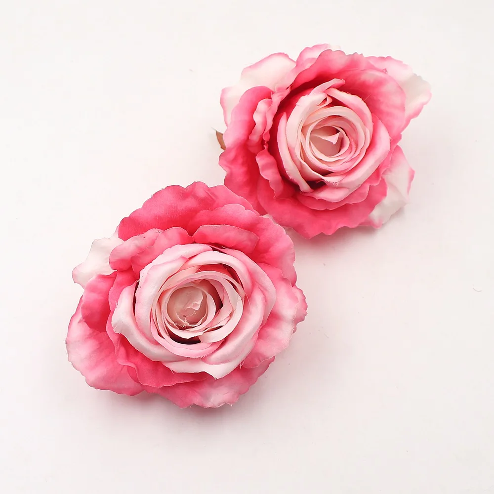 

1pcs 10cm big Artificial Silk Flower High Quality Rose Head Wedding Home Decoration DIY Scrapbook Gift Box Handmade Flower
