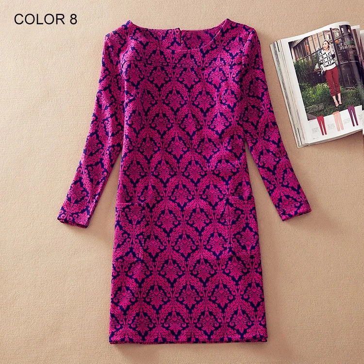 

Women Summer Flower Print O-Neck Dress Ladies Above Knee Dresses Casual Fashion Vestidos 129