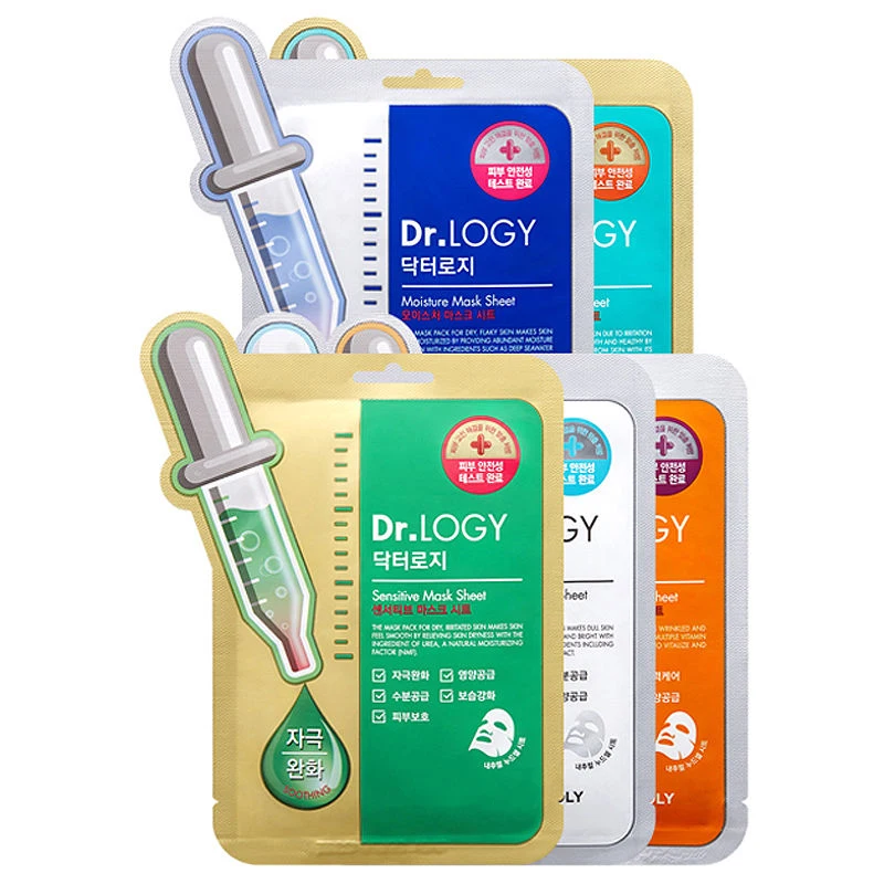 Оригинальная корейская косметика Dr. LOGY Mask Sheet 3 шт. маска для лица уход за кожей